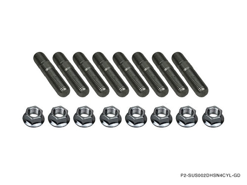 Phase 2 Motortrend (P2M) Stainless Exhaust Manifold Double Head Stud Nut Kit M10x1.25 - Nissan SR20DET KA24DE