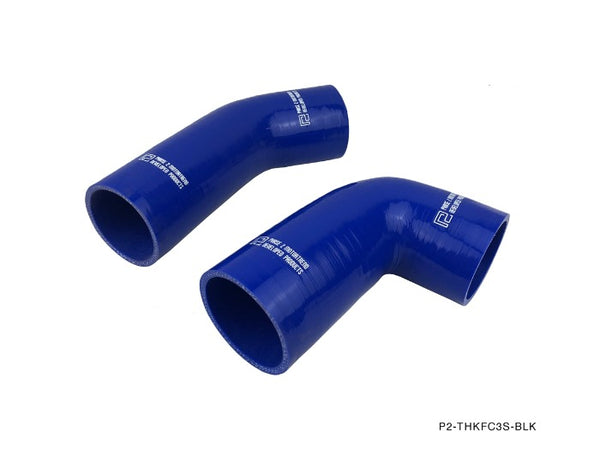 Phase 2 Motortrend (P2M) 4 Ply Silicone Turbo Hose Kit - Blue - Mazda RX-7 FD3S (1993-1997)