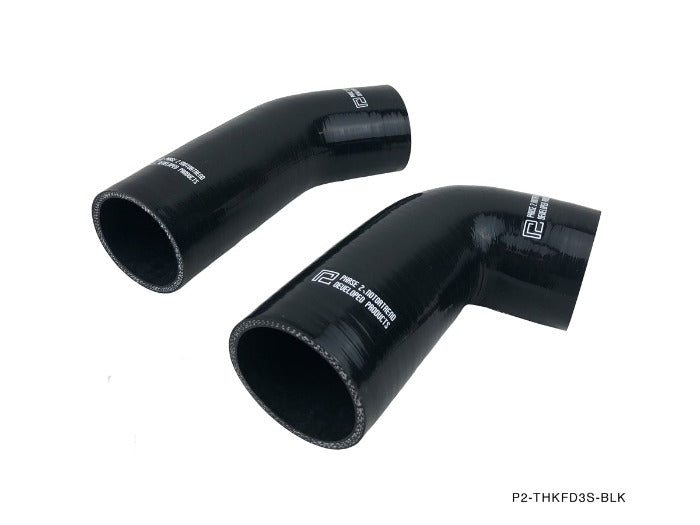 P2M 4 Ply Silicone Turbo Hose Kit - Black - Mazda RX-7 FD3S (1993-1997) - P2-THKFD3S-BLK