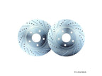 P2M Slotted & Drilled Front Brake Rotors - Nissan Z33 350z (2003-2005)