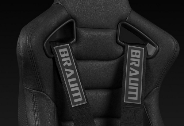 BRAUM Racing 6 Point 3" FIA Certified Racing Single Harness - BLACK