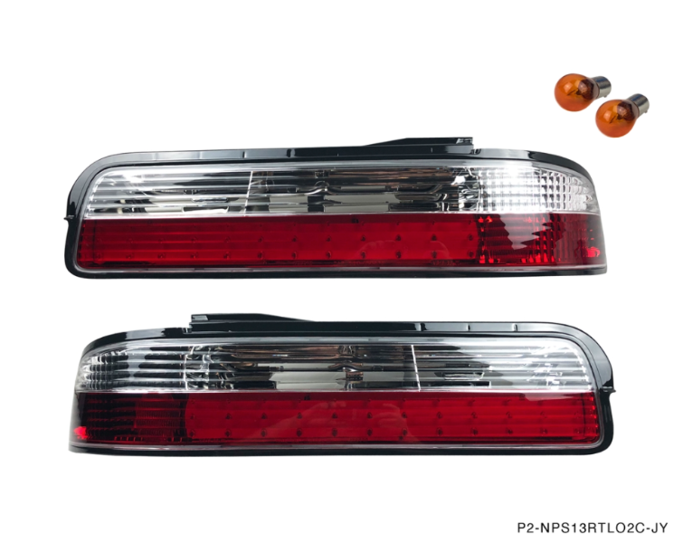 P2M Crystal Clear Taillights LED - Nissan 240SX S13 Coupe / Convertible (1989-1994) - P2-NPS13RTL02C-JY