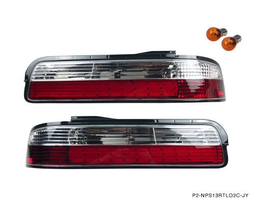 Phase 2 Motortrend (P2M) Crystal Clear Taillights LED - Nissan 240sx S13 Coupe / Convertible (1989-1994)