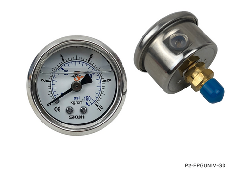 Phase 2 Motortrend (P2M) FPR Fuel Pressure Regulator Gauge - Universal