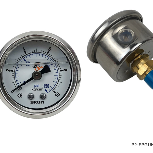 Phase 2 Motortrend (P2M) FPR Fuel Pressure Regulator Gauge - Universal