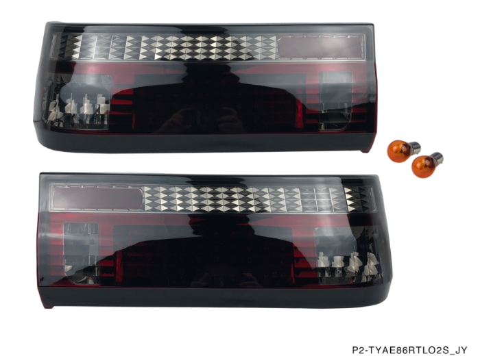 P2M Smoked LED Rear Tail Lights - Toyota Corolla AE86 GTS (1984-1987) - P2-TYAE86RTL02S-JY