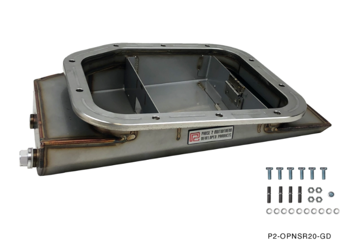 P2M Oversized Stainless Plate Oil Pan - Nissan Silvia 240sx S13 S14