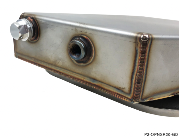 Phase 2 Motortrend (P2M) Oversized Stainless Plate Oil Pan - Nissan Silvia 240sx S13 S14 S15 SR20DET