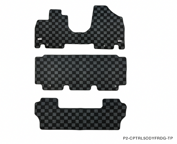 Phase 2 Motortrend (P2M) Front & Rear Dark Grey Carpet Floor Mats Set - Honda Odyssey RL5 (2011-2017)