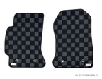 P2M Checkered Floor Mats - Subaru BRZ (2013-2021) - P2-CPTFRSBRZDG-TP