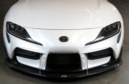 APR Performance Carbon Fiber Front Wind Splitter w/ Support Rods - Toyota Supra A90 (2019+)