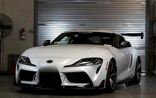 APR Performance Carbon Fiber Front Wind Splitter w/ Support Rods - Toyota Supra A90 (2019+)