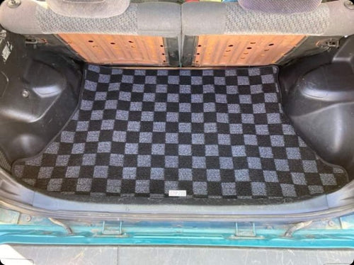 Phase 2 Motortrend (P2M) Checkered Carpet Trunk Mat - Honda Civic EG6 Hatchback (1991-1995)