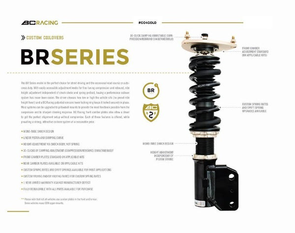 BC Racing BR Series Coilovers -Subaru BRZ / Scion FR-S / Toyota 86 GT86