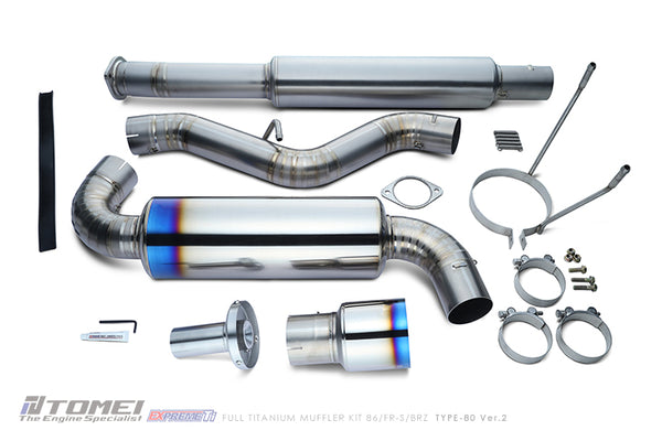 Tomei Type 80 V2 Expreme Ti Titanium Single Exit Exhaust System - Toyota GR86 / Subaru BRZ (2022+)