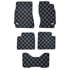 Phase 2 Motortrend (P2M) Front & Rear Checkered Flag Race Carpet Floor Mats - Nissan R33 Skyline GT-R