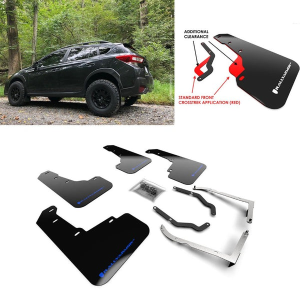 Rally Armor Black w/ Blue Logo Mud Flaps for Subaru XV Crosstrek & Lifted Models (2018-2021)