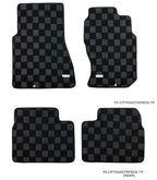 Phase 2 Motortrend (P2M) Front & Rear Checkered Flag Race Carpet Floor Mats - Nissan R32 Skyline GT-R