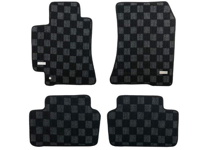 P2M Front & Rear Checkered Floor Mats - Lexus IS200 IS300 Altezza (1998-2005) - P2-CPTJCE10DG-TP
