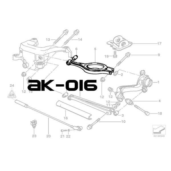 GSP Godspeed Project - BMW 3-Series (E36) 1992-00 Adjustable Rear Toe Arms With Bucket Delete