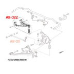 GSP Godspeed Project Adjustable Rear Upper Camber Arms With Spherical Bearings - Honda S2000 (AP1/AP2) 2000-09