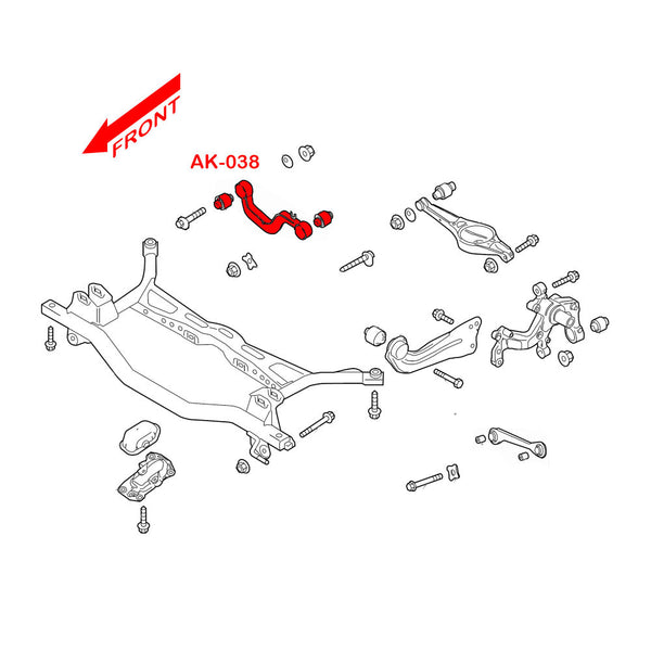 GSP Godspeed Project - AUDI A3/A3 QUATTRO (8V) 2014-19 ADJUSTABLE REAR CAMBER ARMS WITH SPHERICAL BEARINGS