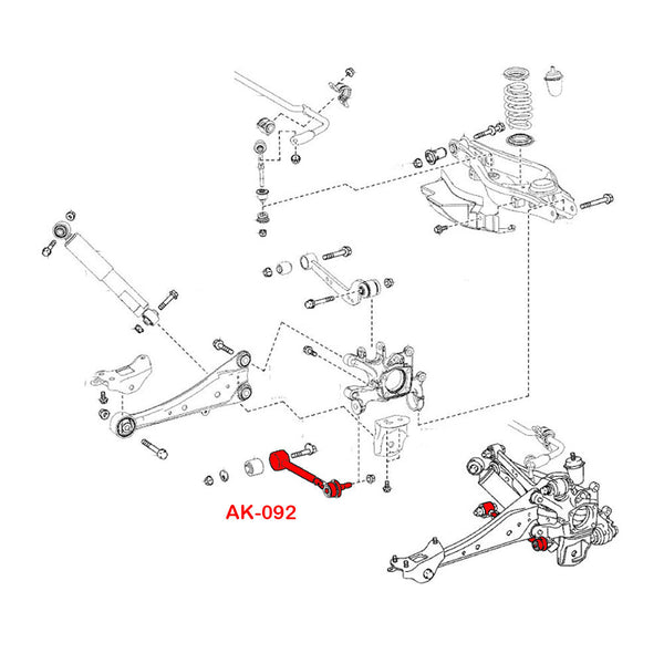 GSP Godspeed Project - Toyota RAV4 (XA40) 2013-18 Adjustable Rear Toe Arms With Spherical Bearings
