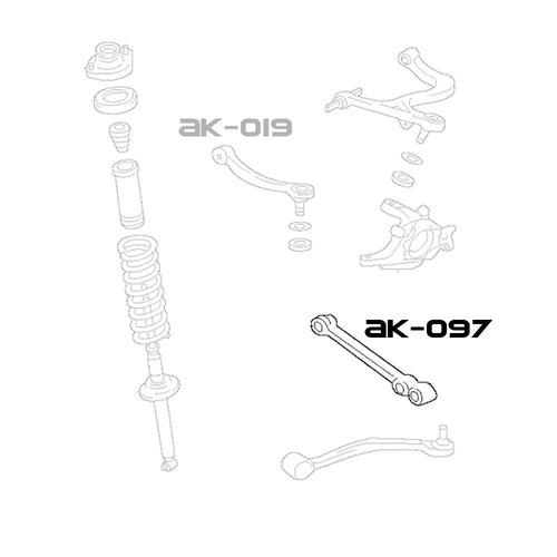 GSP Godspeed Project - Mitsubishi Lancer Evolution 1997-06 Adjustable Camber Rear Lower Control Arms With Spherical Bearings