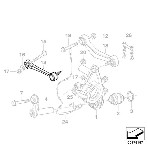 GSP Godspeed Project - BMW 5-Series (E60/E61) 2005-10 Adjustable Rear Toe Arms With Spherical Bearings