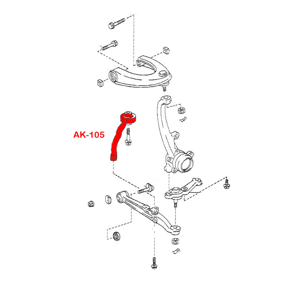 GSP Godspeed Project - Lexus IS300 (XE10) 2001-05 Adjustable Front Tension Rods With Spherical Bearings
