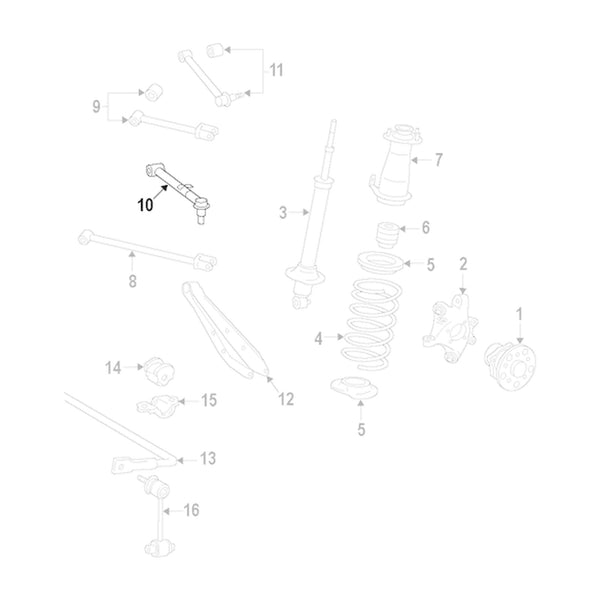 GSP Godspeed Project - Lexus GS300/GS350/GS430/GS450H/GS460 (S190) 2006-11 Adjustable Rear Upper Lateral Rods With Spherical Bearings And Ball Joints