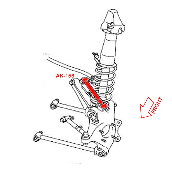 GSP Godspeed Project - Lexus IS F (XE20) 2008-14 Adjustable Rear Upper Lateral Rods With Spherical Bearings, Ball Joints