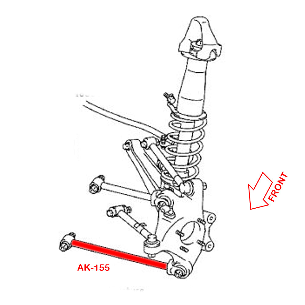 GSP Godspeed Project - Lexus IS250/IS350 (XE20) 2006-13 Adjustable Toe Rear Lower Forward Lateral Arms With Spherical Bearings