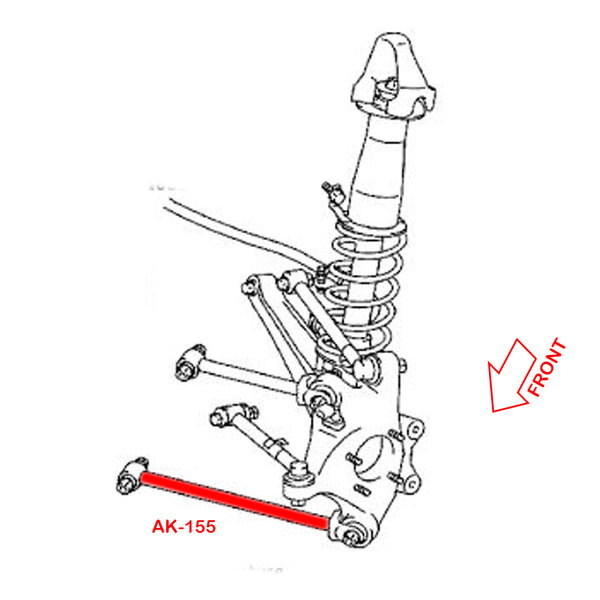 GSP Godspeed Project - Lexus IS250/IS350 (XE20) 2006-13 Adjustable Toe Rear Lower Forward Lateral Arms With Spherical Bearings