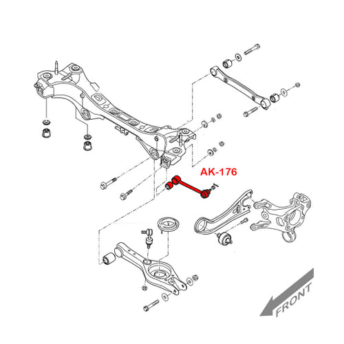 GSP Godspeed Project - Hyundai Azera 2011-16 Adjustable Rear Toe Arms With Spherical Bearings, Ball Joints