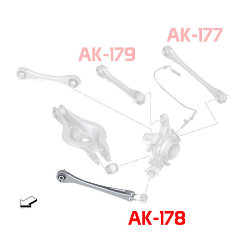 GSP Godspeed Project - BMW 4-Series (F32/F33/F36) 2014 and up Adjustable Rear Trailing Arms With Spherical Bearings