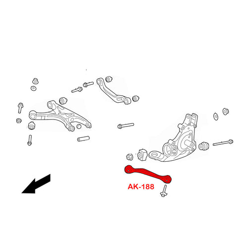 GSP Godspeed Project - Audi A4 2009-15/A4 Quattro 2010-15 Adjustable Rear Toe Arms With Spherical Bearings