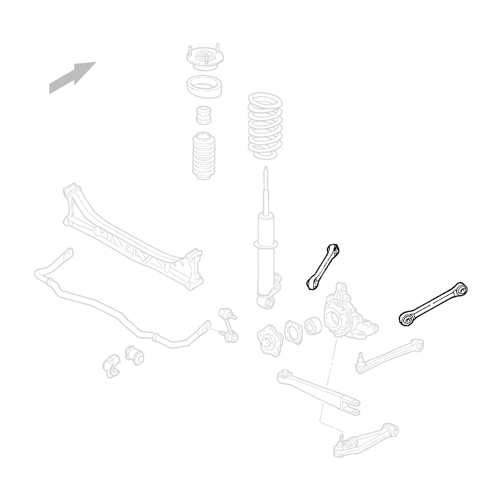 GSP Godspeed Project - Porsche 911 (997) 2005-12 Adjustable Rear Upper Camber Arms With Spherical Bearings
