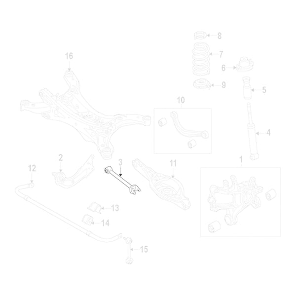 GSP Godspeed Project - Mazda3 (BM/BN) 2014-16 Adjustable Rear Toe Arms With Spherical Bearings