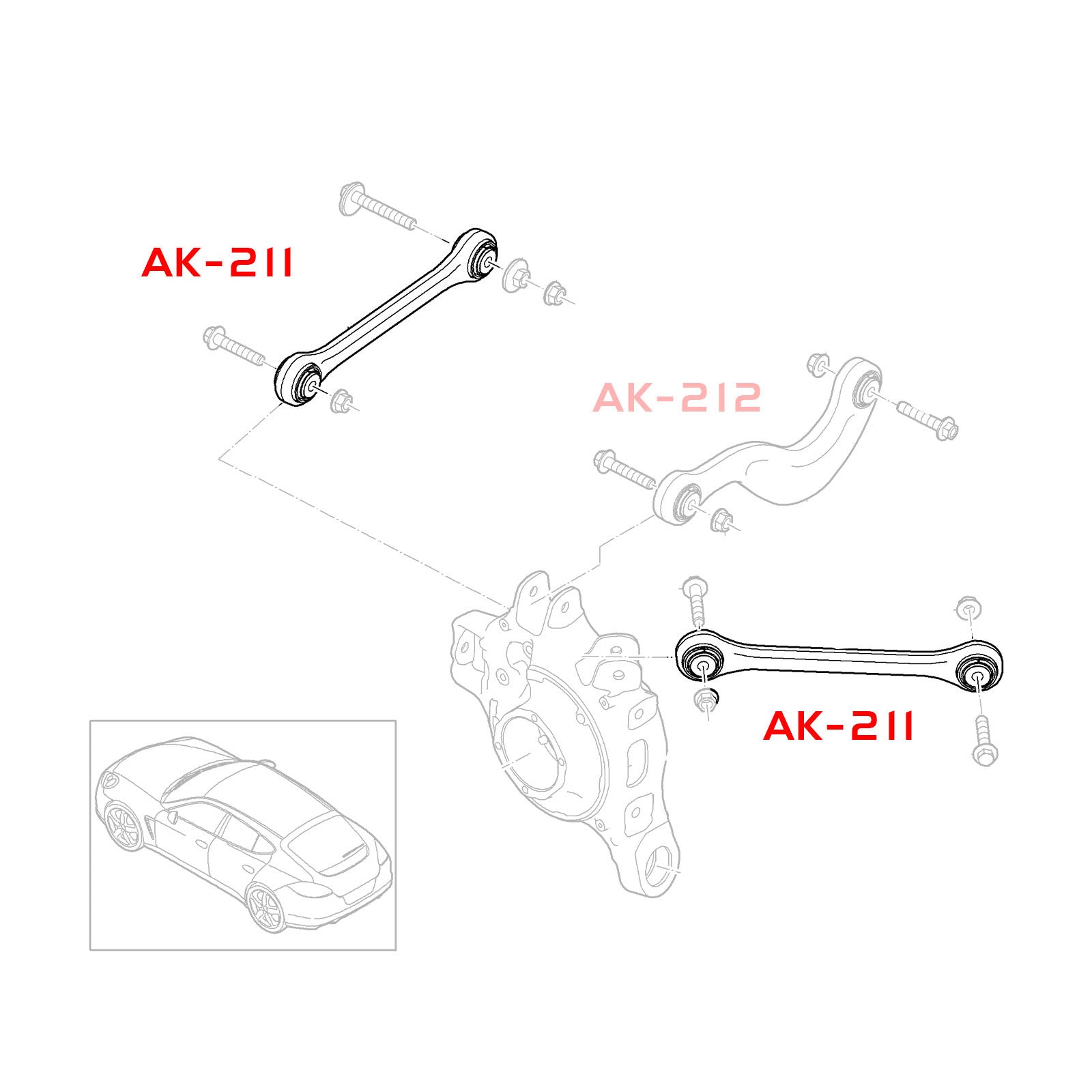 GSP Godspeed Project - BMW 3-Series (E90/E92) 2006-11 Adjustable Front Lower Camber Arms With Spherical Bearings