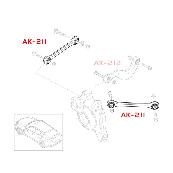 GSP Godspeed Project - BMW 1-Series (E82/E88) 2007-13 Adjustable Front Lower Camber Arms With Spherical Bearings