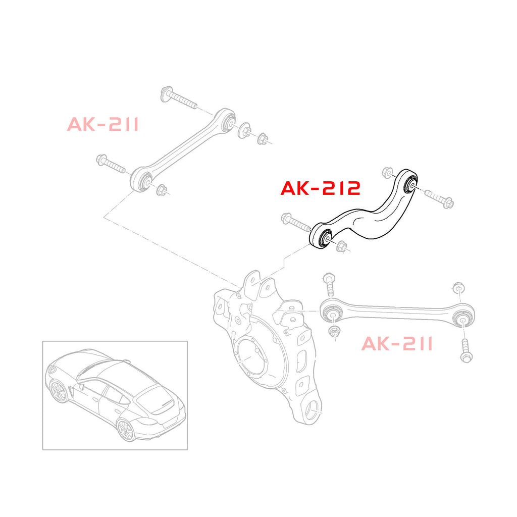 GSP GodSpeed Project Adjustable Rear Camber Control Arms - Porsche Panamera (2010-2023)