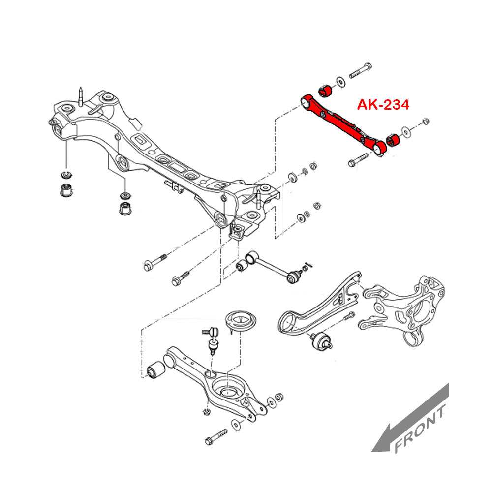 GSP Godspeed Project - Kia Optima (TF) 2011-15 Adjustable Rear Camber Arms (Spherical Bearings)