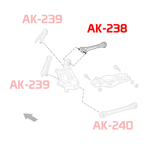 GSP Godspeed Project - Chevrolet Camaro 16+ Adjustable Camber Rear Upper Arms w/ Spherical Bearings