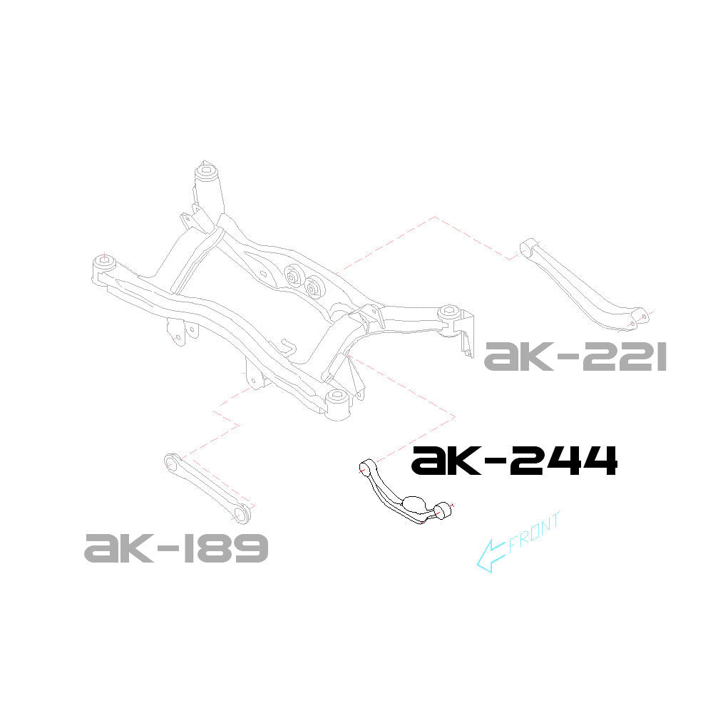 GSP Godspeed Project - Subaru Legacy (BE/BH/BT) 2000-03 Adjustable Rear Camber Arms With Spherical Bearings