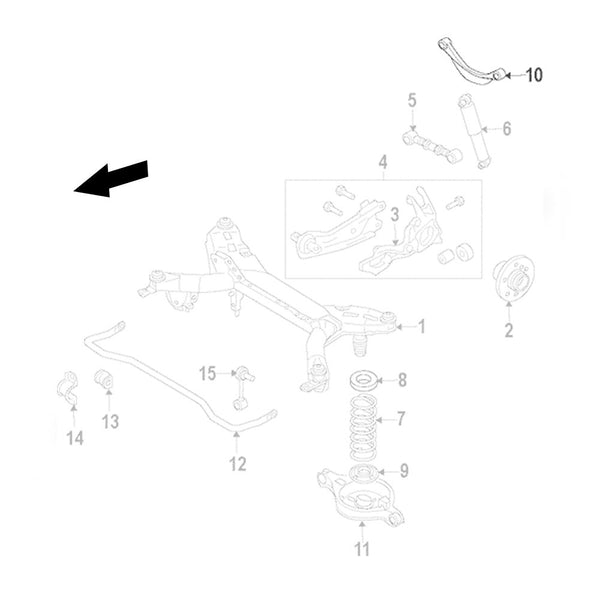 GSP Godspeed Project - Ford Fusion 2006-12 Adjustable Rear Camber Arms With Spherical Bearings