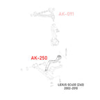 GSP Godspeed Project - LEXUS SC430 (Z40) 2002-10 Adjustable Front Tension Rods Arms With Spherical Bearings, Ball Joints