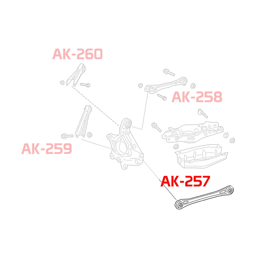 GSP Godspeed Project - Cadillac ATS 2013-19 Adjustable Rear Trailing Arms With Spherical Bearings