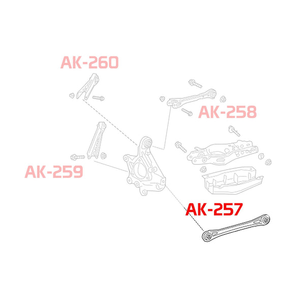 GSP Godspeed Project - Cadillac CTS 2014-19 Adjustable Rear Trailing Arms With Spherical Bearings