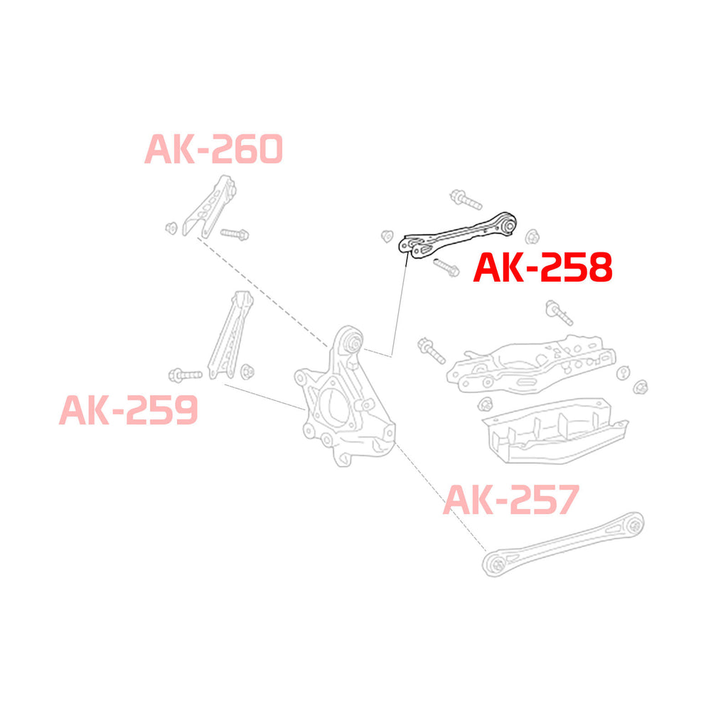 GSP Godspeed Project - Cadillac CTS 2014-19 Adjustable Rear Camber Arms With Spherical Bearings